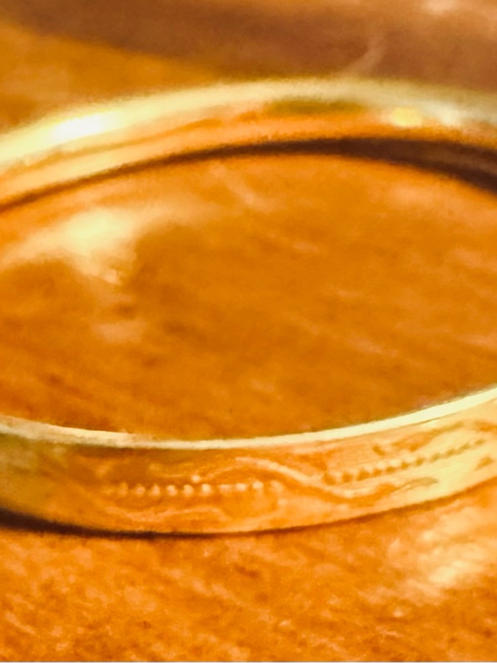 Vintage 12K Gold Filled GF Baby Bangle Hinged Bracelet Ornate - Picture 2 of 6